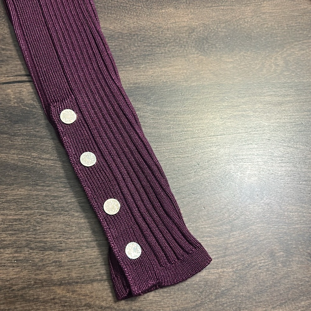 WHBM Plum Noir Ribbed Turtleneck Sweater - Picture 11 of 13